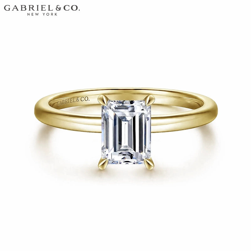 1.00ctr-2.00ctr Emerald Cut Lab Grown Diamond Ring