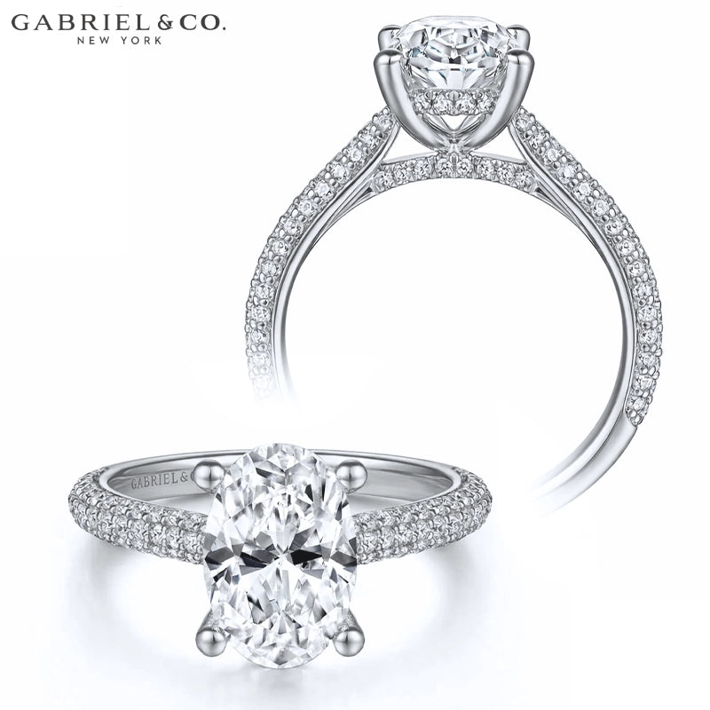 1.00ctr-2.00ctr Oval Cut Natural Diamond Ring