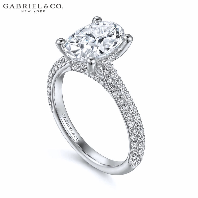 1.00ctr-2.00ctr Oval Cut Natural Diamond Ring