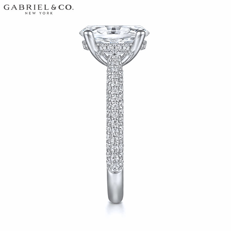 1.00ctr-2.00ctr Oval Cut Natural Diamond Ring