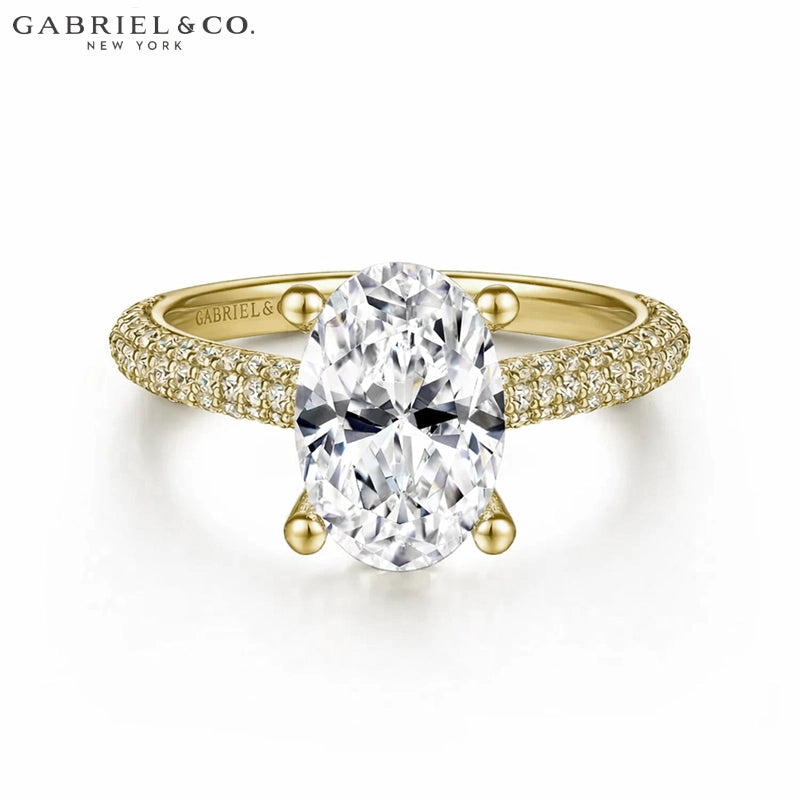 1.00ctr-2.00ctr Oval Cut Natural Diamond Ring