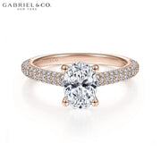 0.75ctr-3.00ctr Oval Cut Lab Grown Diamond Ring