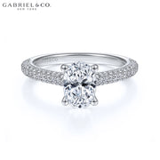 0.75ctr-3.00ctr Oval Cut Lab Grown Diamond Ring