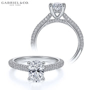 0.75ctr-3.00ctr Oval Cut Lab Grown Diamond Ring