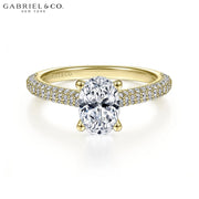 0.75ctr-3.00ctr Oval Cut Lab Grown Diamond Ring