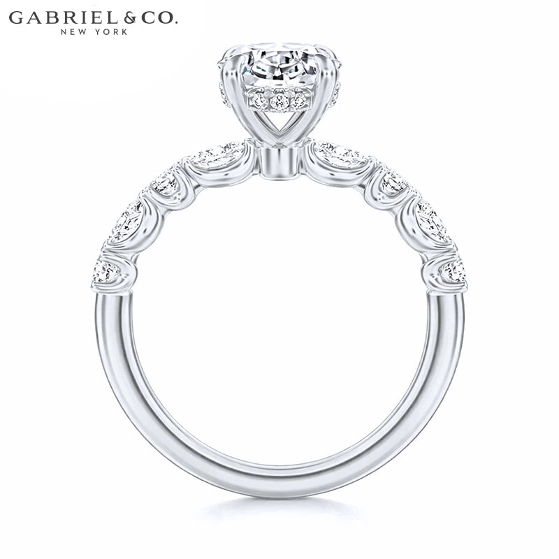 1.00ctr-2.00ctr Oval Cut Natural Diamond Ring
