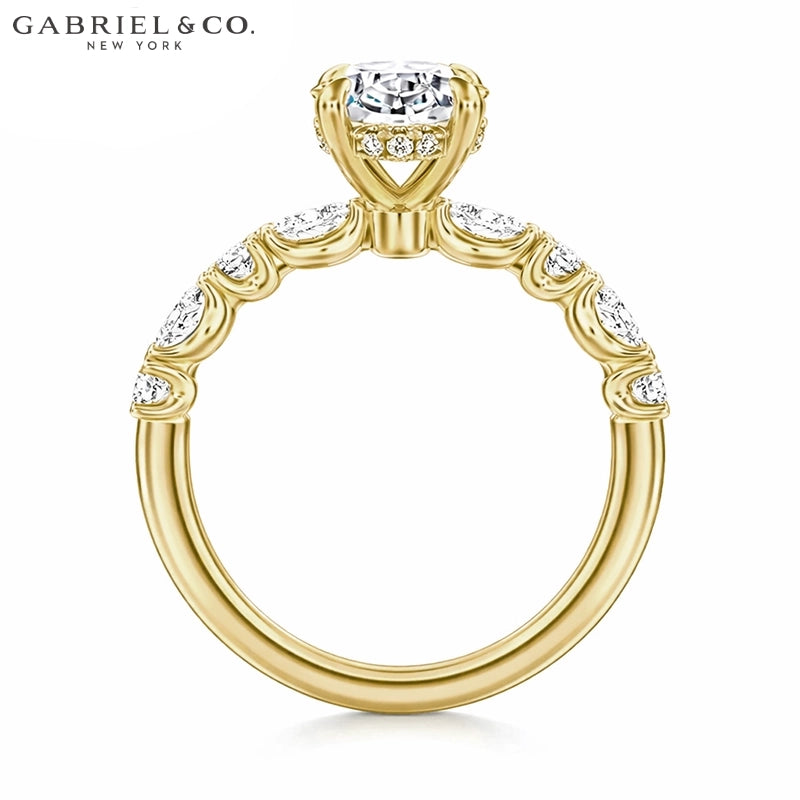 1.00ctr-2.00ctr Oval Cut Natural Diamond Ring