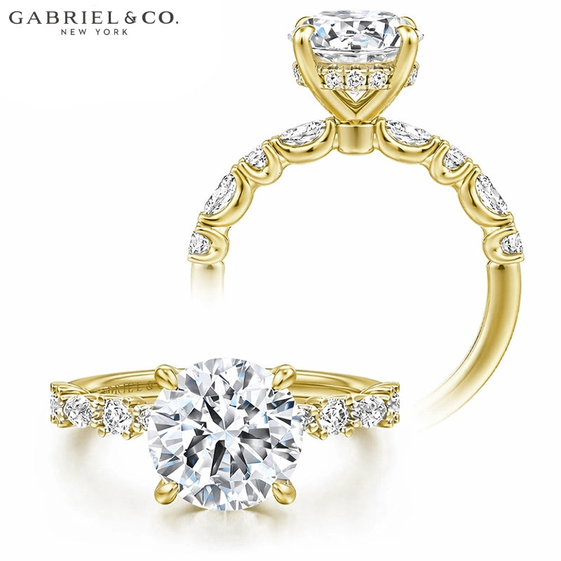 1.00ctr-2.00ctr Round Cut Natural Diamond Ring