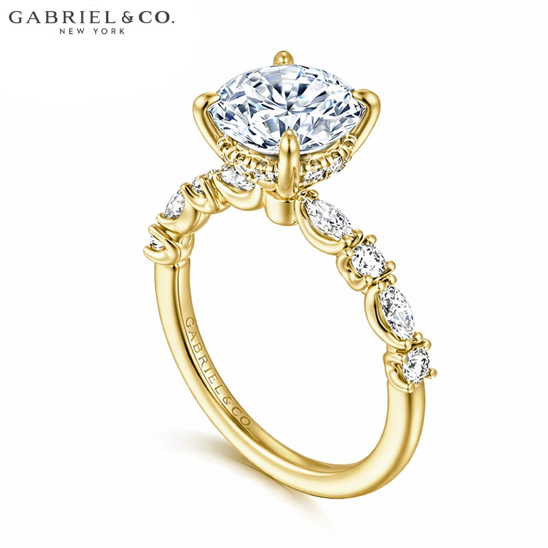 1.00ctr-2.00ctr Round Cut Natural Diamond Ring