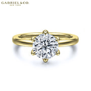 1.25ctr-2.00ctr Round Cut Natural Diamond Ring