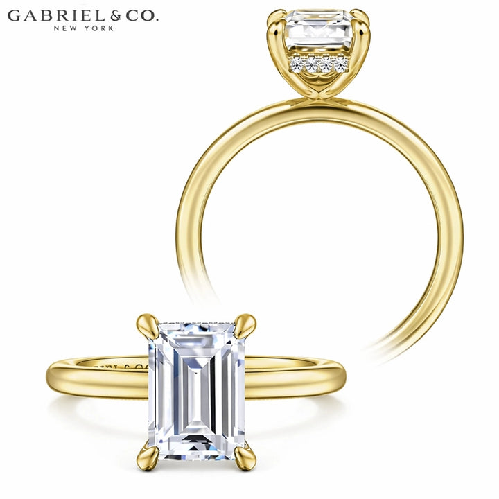 1.25ctr-2.50ctr Emerald Cut Lab Grown Diamond Ring Tailor Made