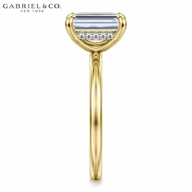 1.25ctr-2.50ctr Emerald Cut Lab Grown Diamond Ring