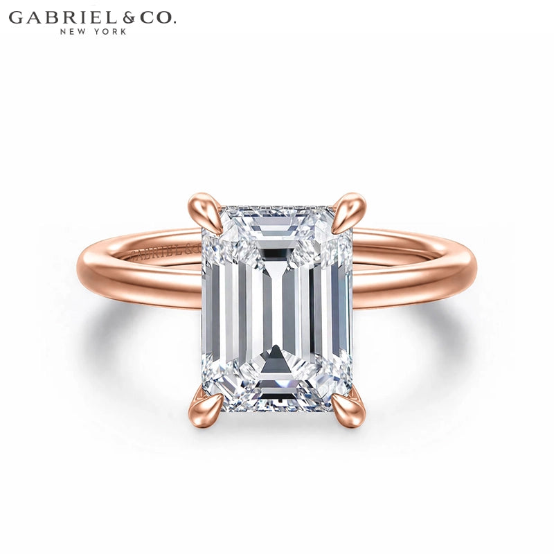 3.00ctr-5.00ctr Emerald Cut Lab Grown Diamond Ring