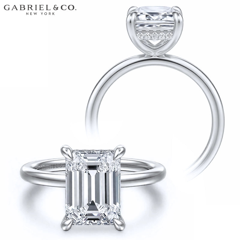 3.00ctr-5.00ctr Emerald Cut Lab Grown Diamond Ring Tailor Made
