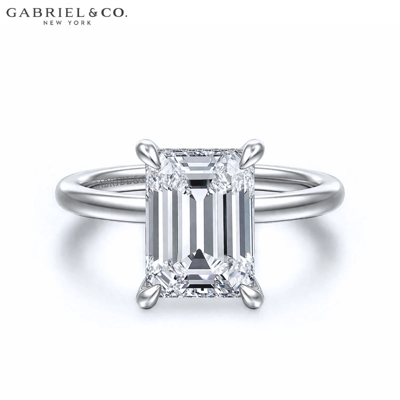 3.00ctr-5.00ctr Emerald Cut Lab Grown Diamond Ring