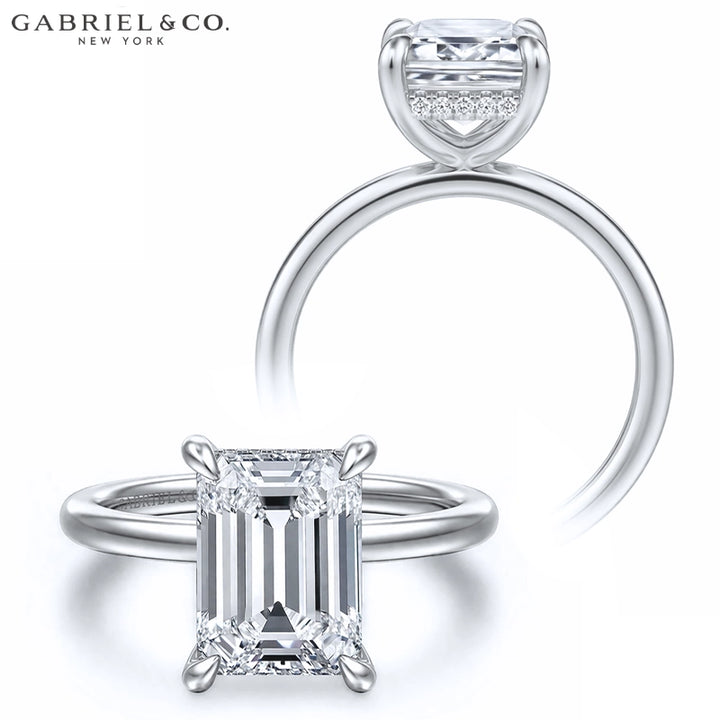 3.00ctr-5.00ctr Emerald Cut Lab Grown Diamond Ring Tailor Made