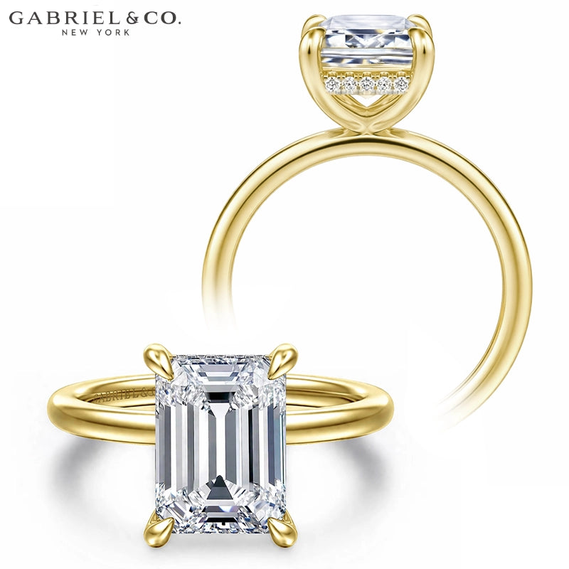 3.00ctr-5.00ctr Emerald Cut Lab Grown Diamond Ring