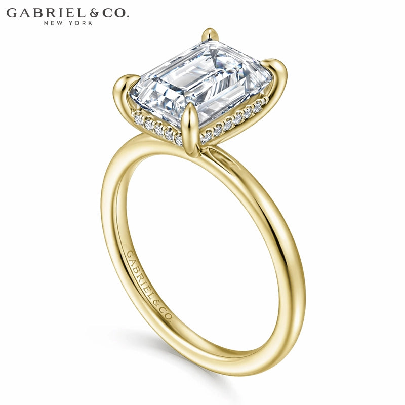 3.00ctr-5.00ctr Emerald Cut Lab Grown Diamond Ring