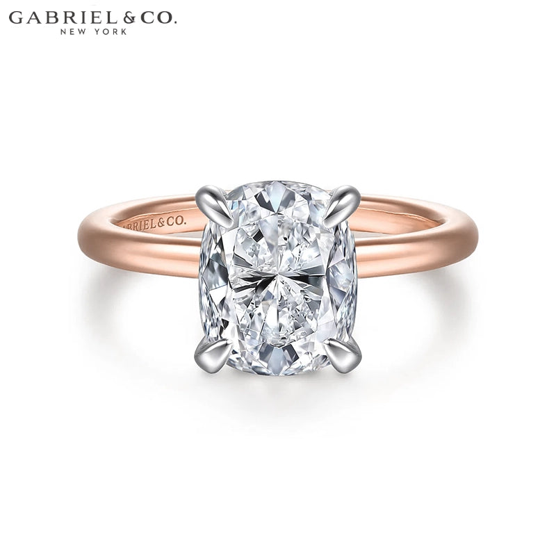 1.25ctr-2.50ctr Elongated Cushion Cut Lab Grown Diamond Ring