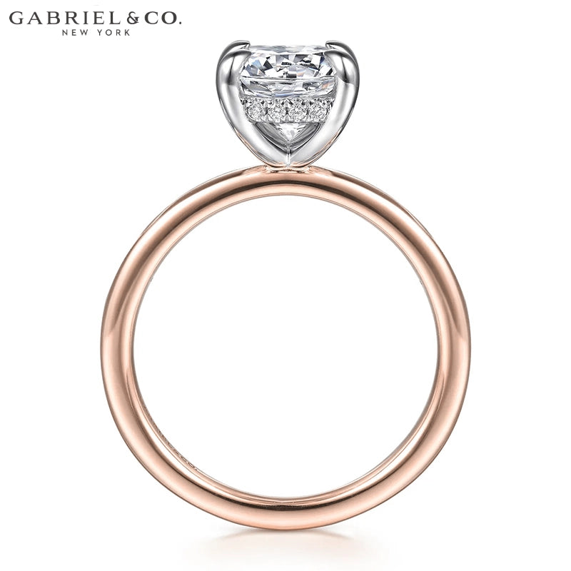 1.25ctr-2.50ctr Elongated Cushion Cut Lab Grown Diamond Ring