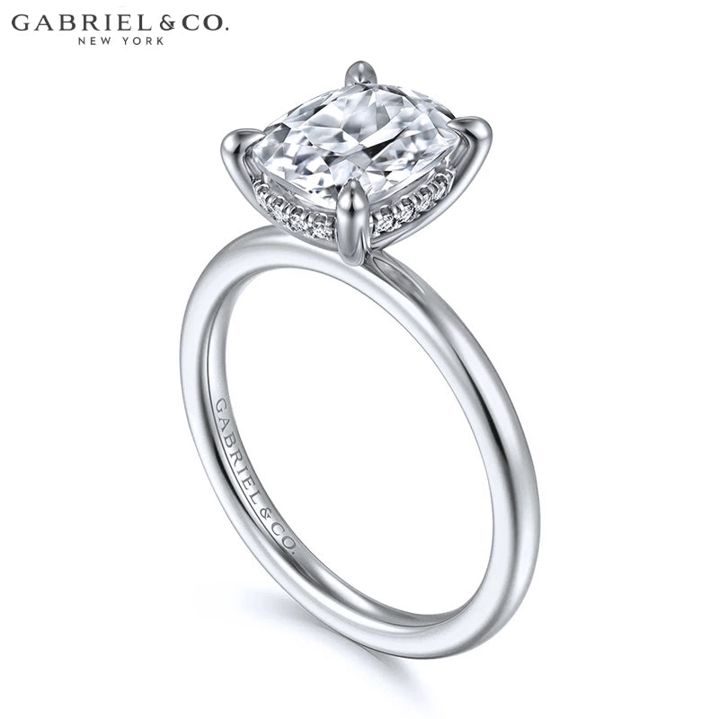 1.25ctr-2.50ctr Elongated Cushion Cut Lab Grown Diamond Ring