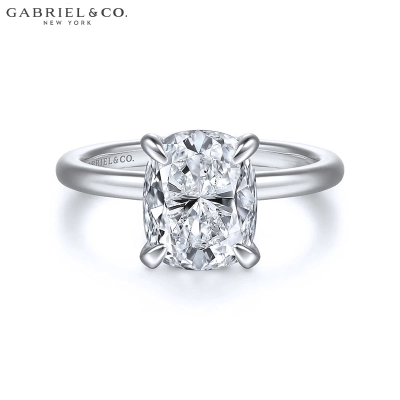 1.25ctr-2.50ctr Elongated Cushion Cut Lab Grown Diamond Ring