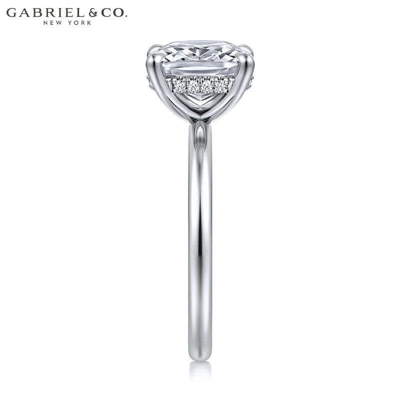 1.25ctr-2.50ctr Elongated Cushion Cut Lab Grown Diamond Ring
