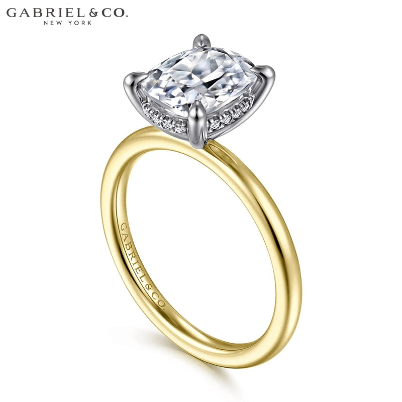 1.25ctr-2.50ctr Elongated Cushion Cut Lab Grown Diamond Ring