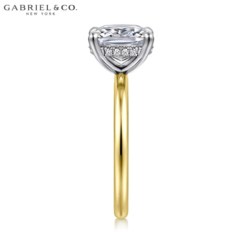 1.25ctr-2.50ctr Elongated Cushion Cut Lab Grown Diamond Ring