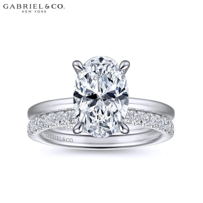 1.00ctr-2.00ctr Oval Cut Natural Diamond Ring