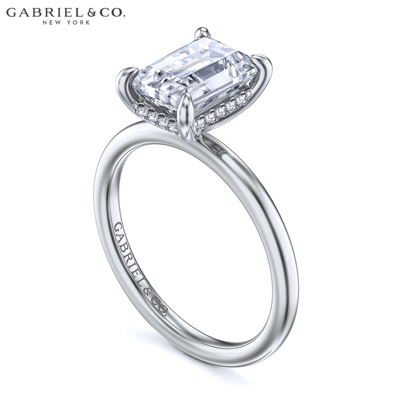 1.00ctr-2.00ctr Emerald Cut Natural Diamond Ring