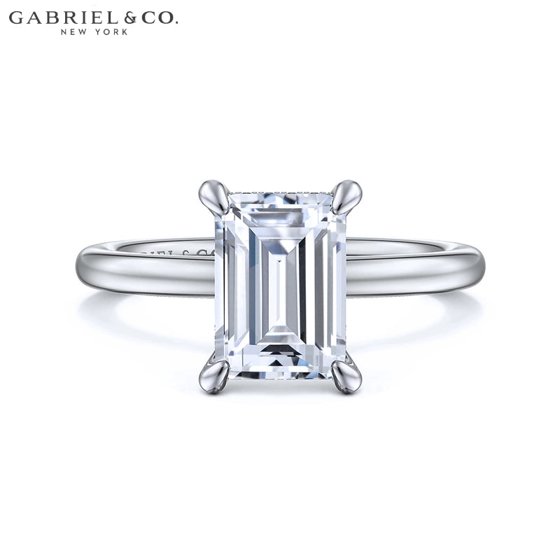 1.00ctr-2.00ctr Emerald Cut Natural Diamond Ring