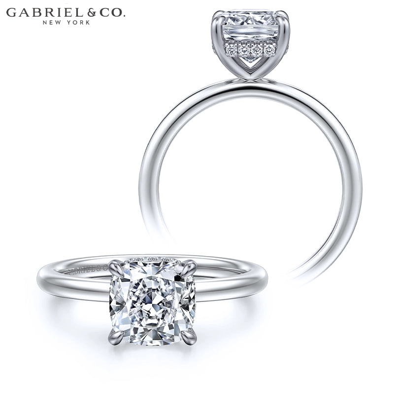 1.25ctr-2.50ctr Square Cushion Cut Lab Grown Diamond Ring