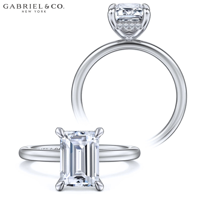 1.25ctr-2.50ctr Emerald Cut Lab Grown Diamond Ring