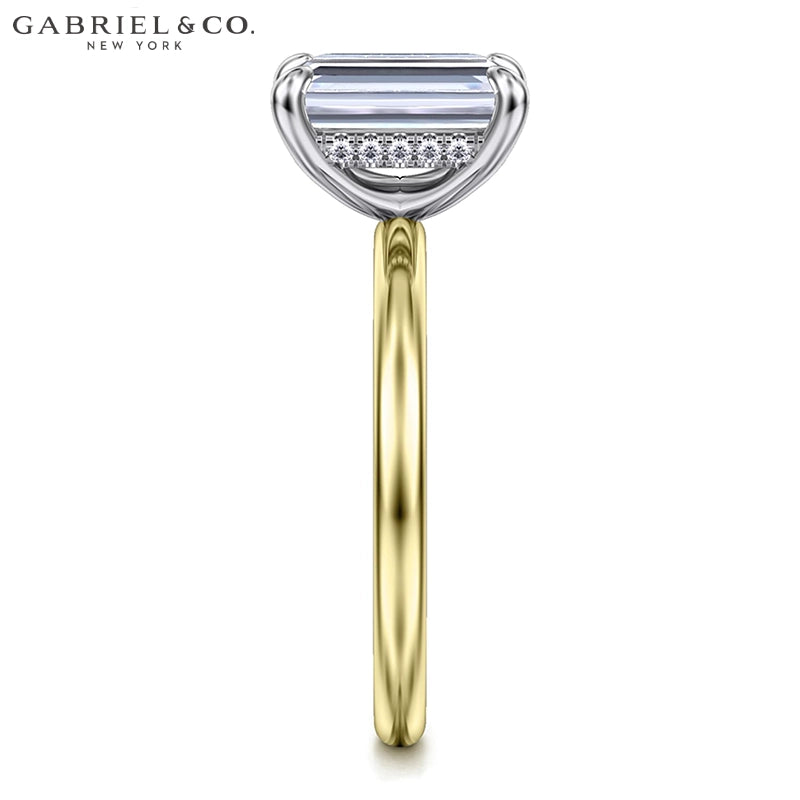 1.00ctr-2.00ctr Emerald Cut Natural Diamond Ring
