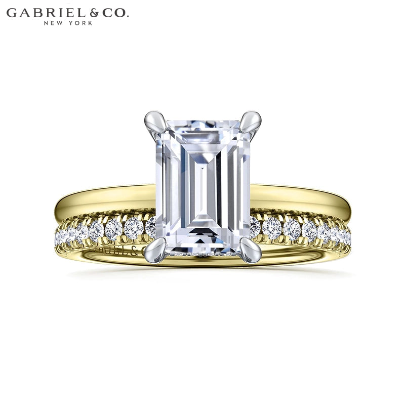 1.00ctr-2.00ctr Emerald Cut Natural Diamond Ring