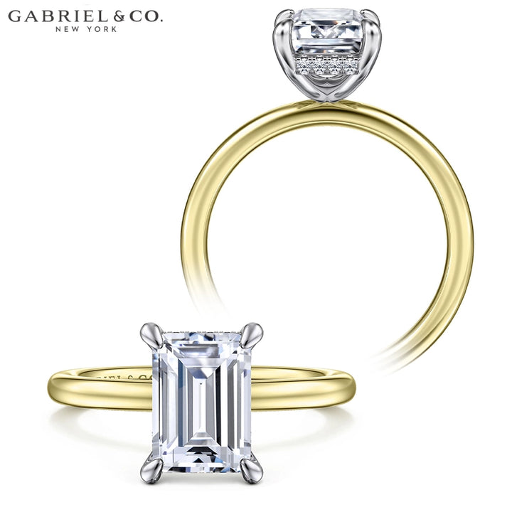 1.00ctr-2.00ctr Emerald Cut Natural Diamond Ring Tailor Made