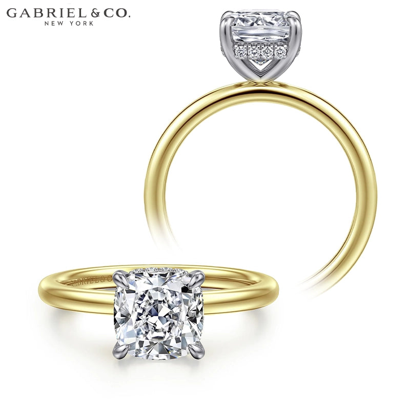 1.25ctr-2.50ctr Square Cushion Cut Lab Grown Diamond Ring Tailor Made