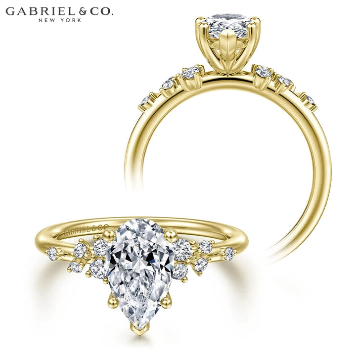 1.00ctr-2.00ctr Pear Cut Natural Diamond Ring Tailor Made