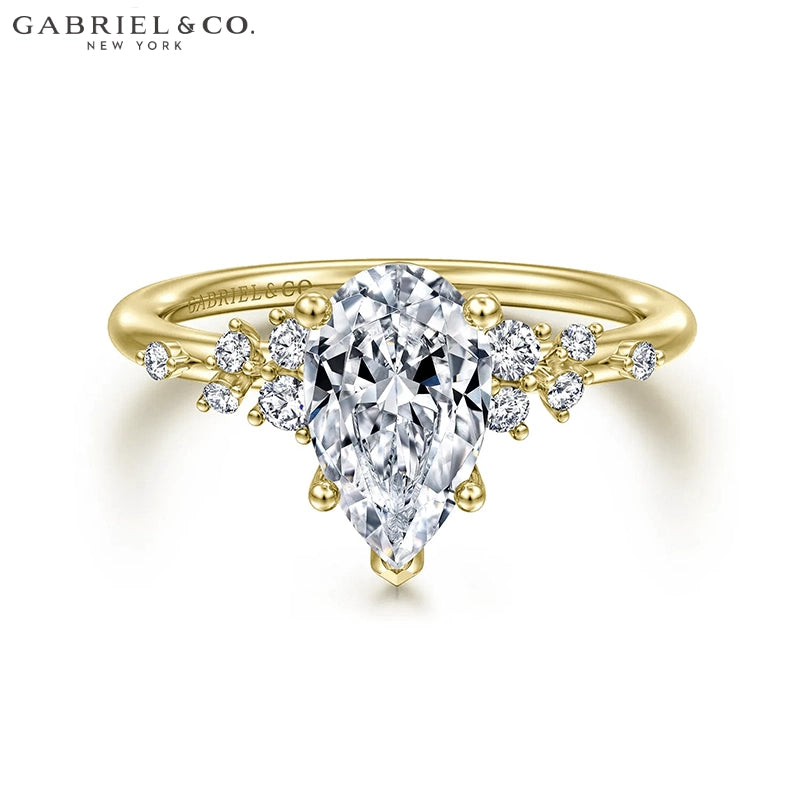 1.00ctr-2.00ctr Pear Cut Natural Diamond Ring Tailor Made