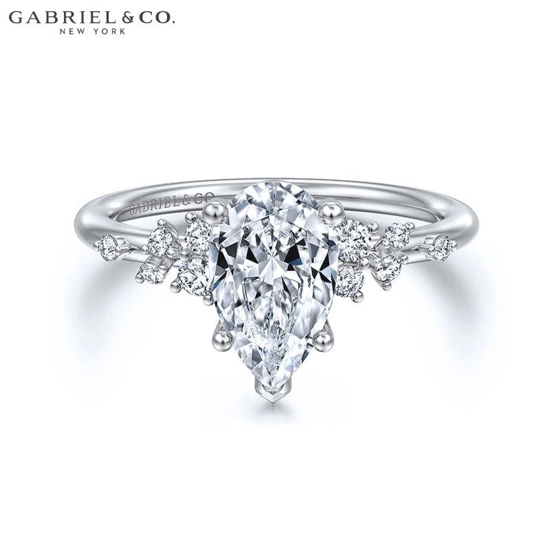 1.00ctr-2.00ctr Pear Cut Natural Diamond Ring Tailor Made
