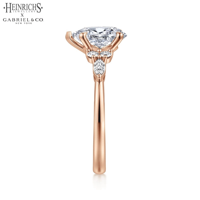 1.25ctr-2.50ctr Pear Cut Lab Grown Diamond Ring Tailor Made