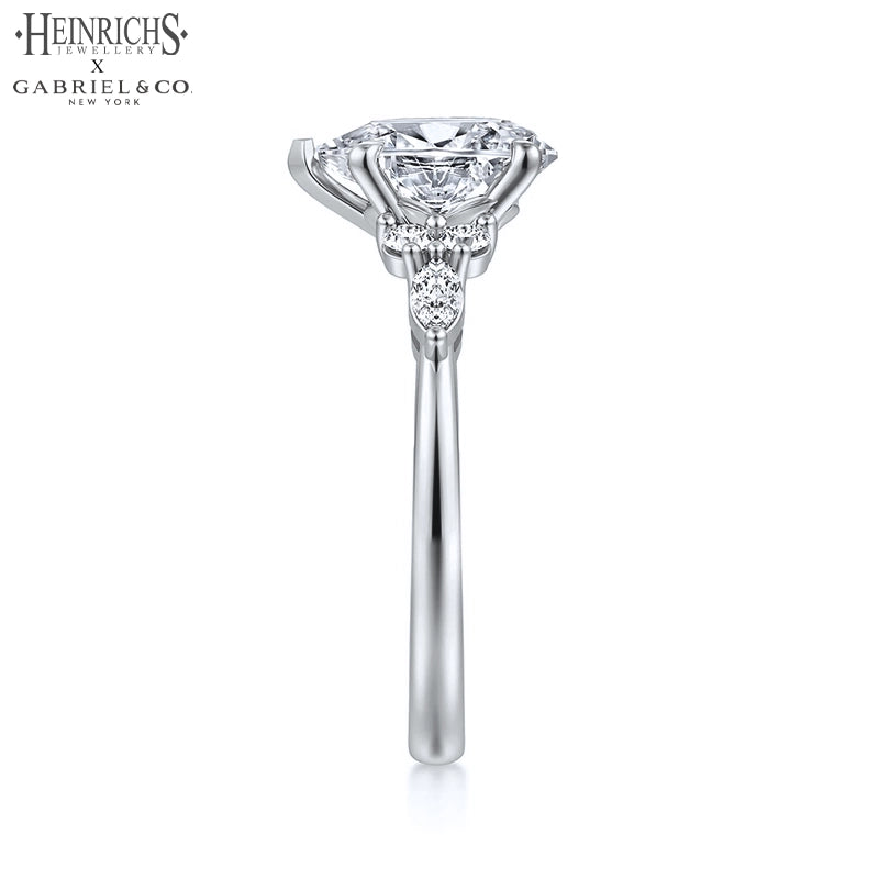 1.25ctr-2.50ctr Pear Cut Lab Grown Diamond Ring Tailor Made
