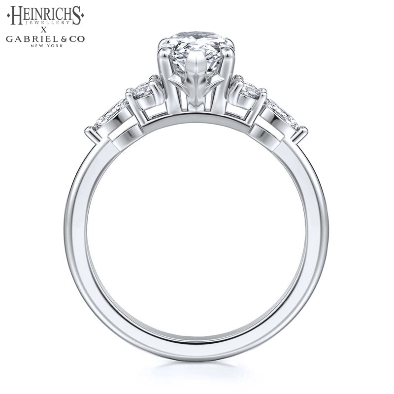 1.25ctr-2.50ctr Pear Cut Lab Grown Diamond Ring Tailor Made