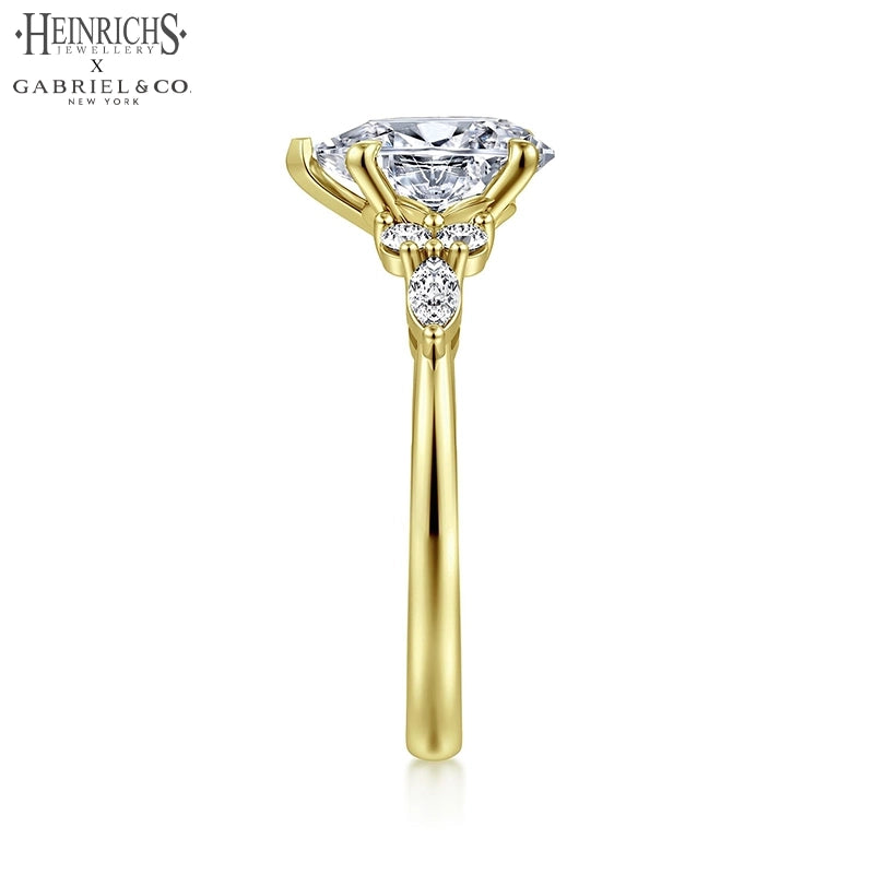 1.25ctr-2.50ctr Pear Cut Lab Grown Diamond Ring Tailor Made