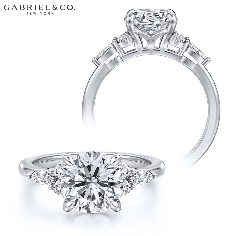 1.00ctr-2.00ctr Round Cut Natural Diamond Ring