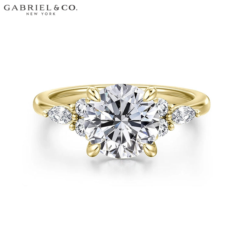 1.00ctr-2.00ctr Round Cut Natural Diamond Ring