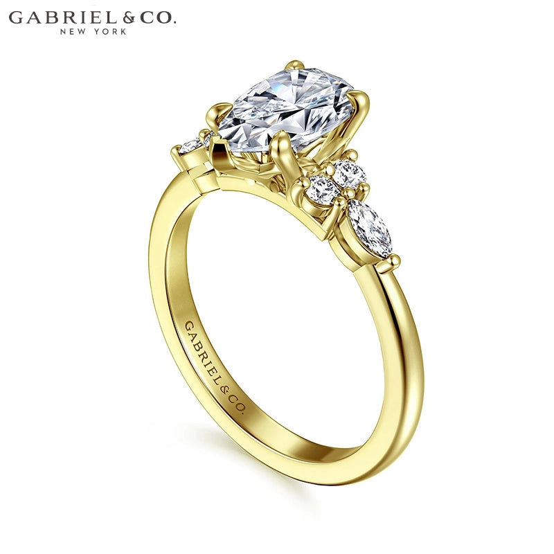 1.00ctr-2.00ctr Pear Cut Natural Diamond Ring Tailor Made