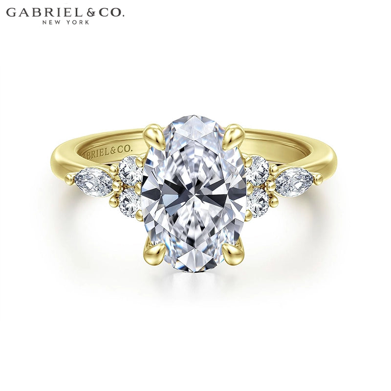 1.00ctr-2.00ctr Oval Cut Natural Diamond Ring