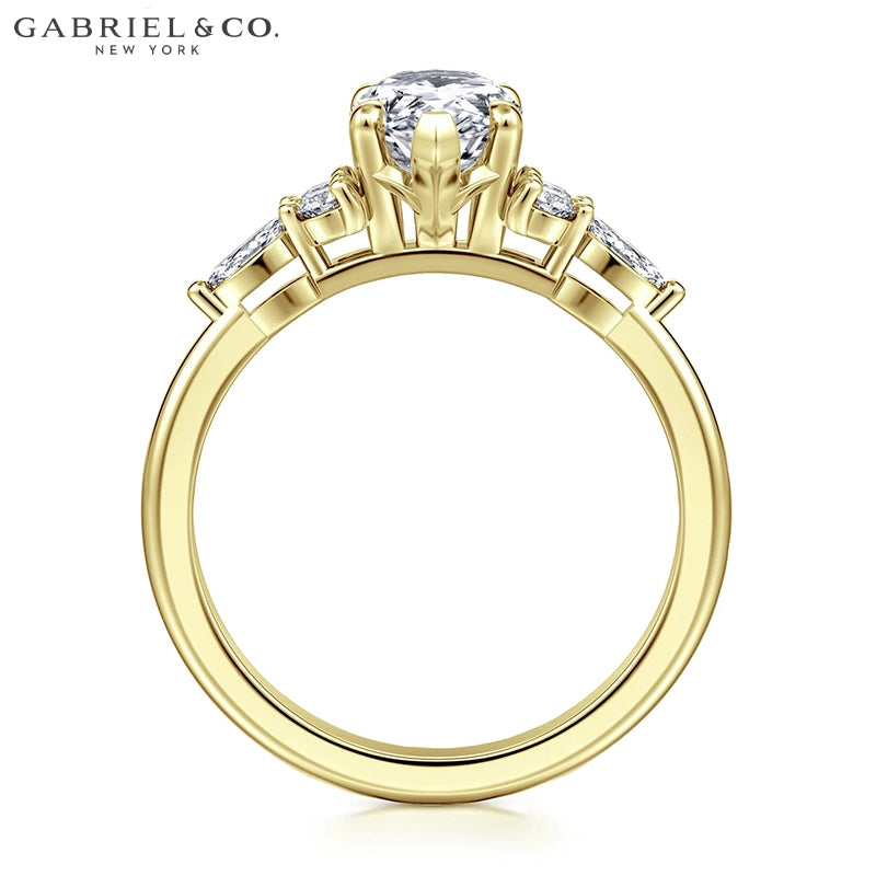 1.00ctr-2.00ctr Pear Cut Natural Diamond Ring Tailor Made